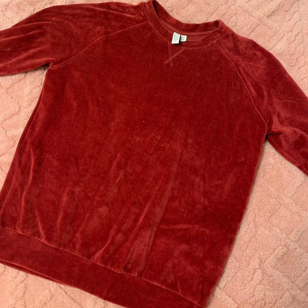 & Other Stories Red Fleece Oversize Sweatshirt